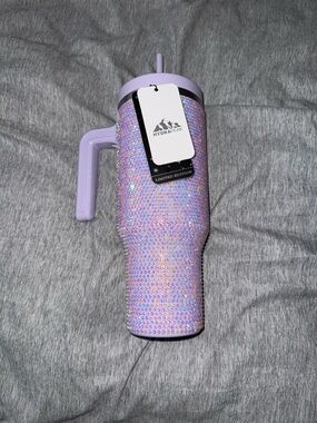 HydraPeak Lavender Rhinestone Travel Tumbler with Handle - Limited Edition